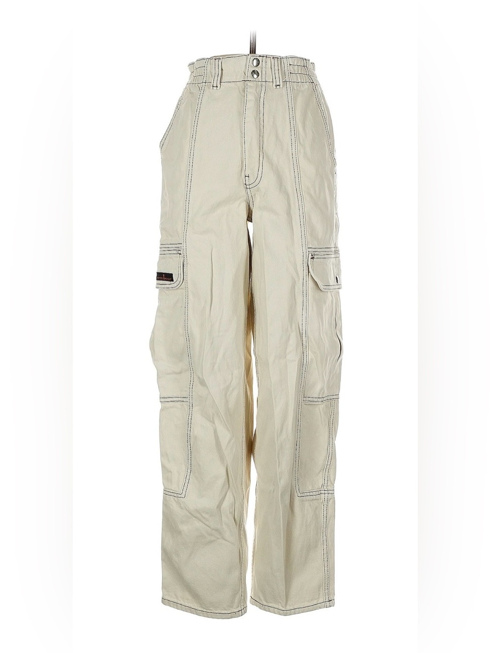 BDG Relaxed Skate Jean - Cargo Pants (cream w/ contrast stitching)